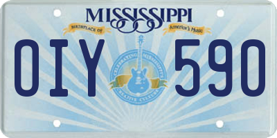 MS license plate OIY590