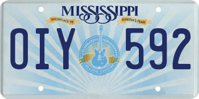 MS license plate OIY592