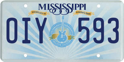 MS license plate OIY593