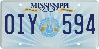 MS license plate OIY594
