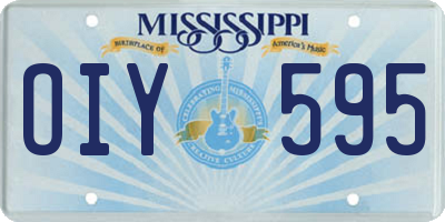 MS license plate OIY595
