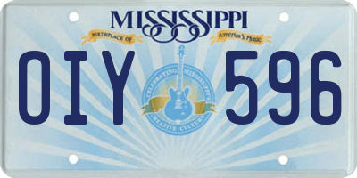 MS license plate OIY596