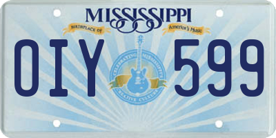 MS license plate OIY599
