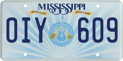 MS license plate OIY609