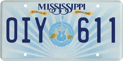 MS license plate OIY611