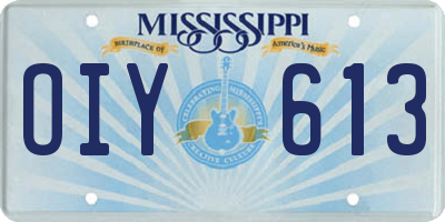 MS license plate OIY613