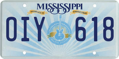 MS license plate OIY618