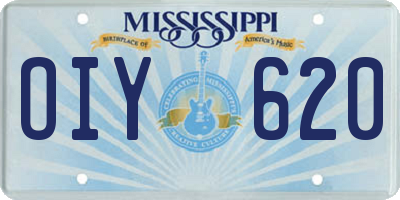 MS license plate OIY620