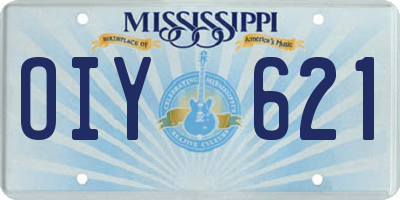 MS license plate OIY621