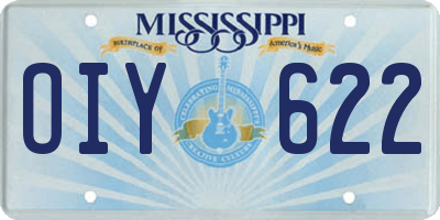MS license plate OIY622