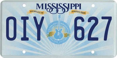 MS license plate OIY627