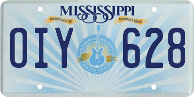 MS license plate OIY628