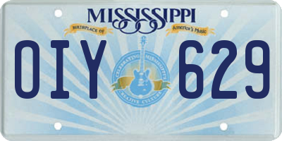 MS license plate OIY629