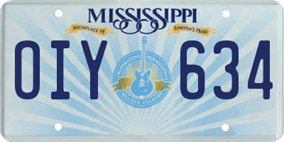MS license plate OIY634