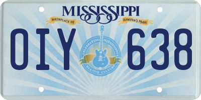 MS license plate OIY638
