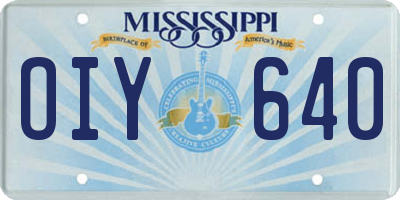 MS license plate OIY640