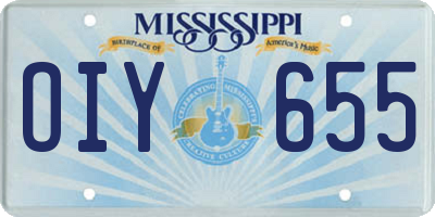 MS license plate OIY655