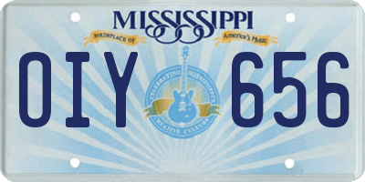 MS license plate OIY656