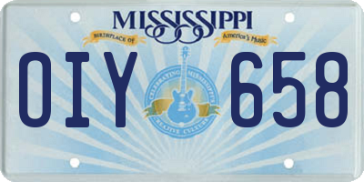 MS license plate OIY658