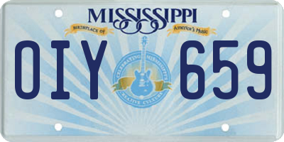 MS license plate OIY659