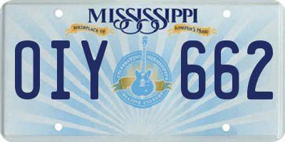 MS license plate OIY662