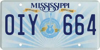 MS license plate OIY664