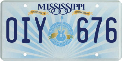 MS license plate OIY676
