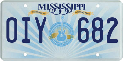 MS license plate OIY682
