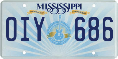 MS license plate OIY686