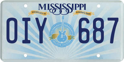 MS license plate OIY687