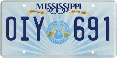 MS license plate OIY691
