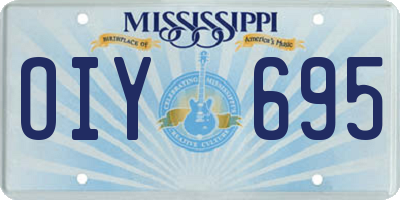 MS license plate OIY695