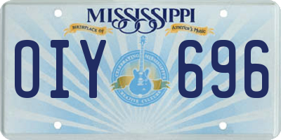 MS license plate OIY696
