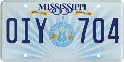 MS license plate OIY704