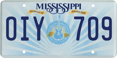 MS license plate OIY709