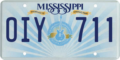 MS license plate OIY711