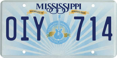 MS license plate OIY714