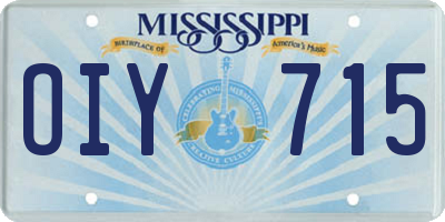 MS license plate OIY715