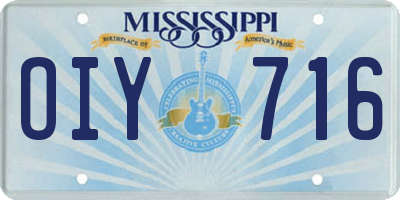 MS license plate OIY716