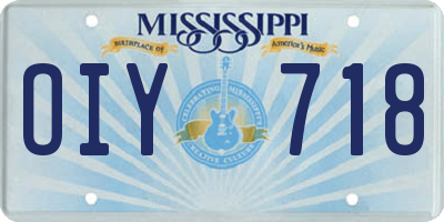 MS license plate OIY718