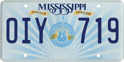 MS license plate OIY719