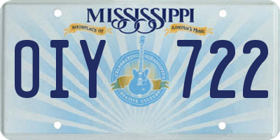 MS license plate OIY722