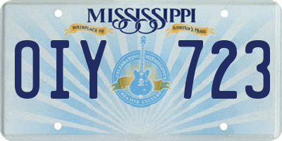 MS license plate OIY723