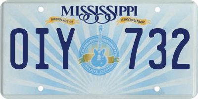 MS license plate OIY732