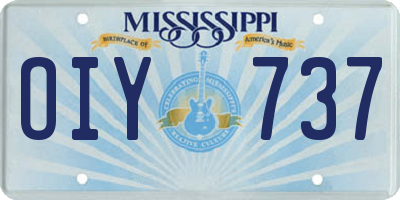MS license plate OIY737