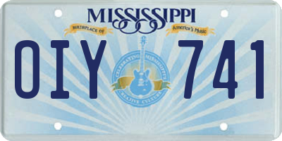 MS license plate OIY741