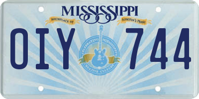 MS license plate OIY744