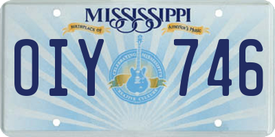 MS license plate OIY746