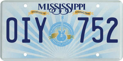 MS license plate OIY752
