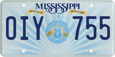MS license plate OIY755